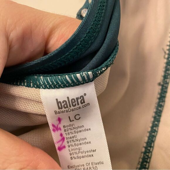 WEISSMAN Balera solo Dance custom rhinestone green Costume D12370 child LC - Picture 6 of 9